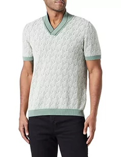Sisley Sweter męski, Sage Green 911, L - Swetry męskie - miniaturka - grafika 1