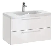Szafki łazienkowe - Szafka z Umywalką ROSEN 80 cm - Uchwyt Biały - miniaturka - grafika 1