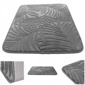 Dywaniki łazienkowe - DYWANIK ŁAZIENKOWY ANTYPOŚLIZGOWY MIĘKKI 70x45,5 cm CHŁONNY DYWAN CZARNY - miniaturka - grafika 1