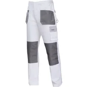 Odzież robocza - LAHTI PRO Spodnie robocze do pasa biało-szare 100% bawełna rozmiar XL 56) L4051356 LPL4051356 - miniaturka - grafika 1