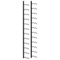 Stojaki na wino - Vida Ścienny stojak na 24 butelki wina czarny żelazny V-289557 - miniaturka - grafika 1