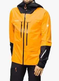 Kurtka na narty Mammut Haldigrat Air HS Hooded Jacket - tangerine/black - Kurtki narciarskie - miniaturka - grafika 1