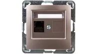 Gniazdka elektryczne - LEDart komputerowe pojedyncze RJ45 kat.5e, bez ramki - Ospel Impresja GPK-1Y/K/m/23, kolor tytan - miniaturka - grafika 1
