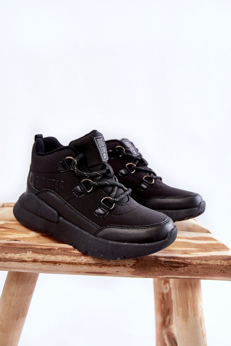 Dziecięce Botki Memory Foam Big Star KK374119 Czarne-33