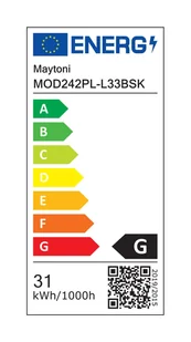 Złota lampa ledowa, kształt wstążki MOD242PL-L33BSK z serii CURVE - Lampy sufitowe - miniaturka - grafika 3