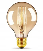 Żarówki tradycyjne - Żarówka Dekoracyjna Ozdobna E27 Retro Edison G80 Dymione Szkło Mocna - miniaturka - grafika 1