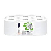 Papier toaletowy - Jumbo Papernet 407568 papier toaletowy BioTech Mini Pure celulozy żagiel Embossing Micro pił 12 rolki biały - miniaturka - grafika 1