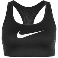 Biustonosze - Nike W Nk Victory Shape H.S - damski biustonosz sportowy czarny czarny (czarny/biały) XS - miniaturka - grafika 1