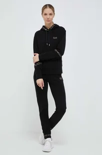 EA7 Emporio Armani dres damski kolor czarny - Dresy damskie - miniaturka - grafika 1