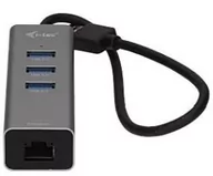Huby USB - i-Tec USB 3.0 Metal 3-portowy HUB z adapterem Gigabit Ethernet U3METALG3HUB - miniaturka - grafika 1