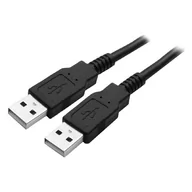 Kable komputerowe i do monitorów - Logo USB kabel (2.0), USB A M - USB A M, 1.8m, czarny, blistr, High Speed - miniaturka - grafika 1