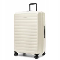 Walizki - PUCCINI Walizka Duża Podróżna z Poszerzeniem Polipropylen Biała PP028A-0 - miniaturka - grafika 1