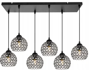 Lampa Sufitowa Glamour Wisząca Żyrandol Listwa Kryształki Do Salonu Pokoju - Lampy sufitowe - miniaturka - grafika 1
