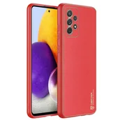 Etui i futerały do telefonów - Dux Ducis Yolo eleganckie etui pokrowiec ze skóry ekologicznej Samsung Galaxy A72 4G czerwony - miniaturka - grafika 1