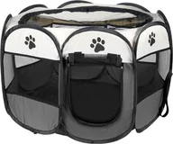 Sprzęt podróżny i transportery dla psów - Triton SKŁADANY KOJEC LEGOWISKO KLATKA DLA PSA KOTA - SZARY 74x74x43cm - miniaturka - grafika 1