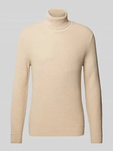 Sweter z dzianiny z golfem - Swetry męskie - miniaturka - grafika 1