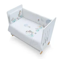 Pościel dla dzieci - Kołdra 100x135 poszwa i ochraniacz do łóżeczka 60x180 Żyrafa biała miętowa - miniaturka - grafika 1