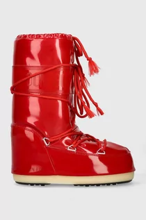 Buty dla dziewczynek - Moon Boot śniegowce dziecięce kolor czerwony - grafika 1