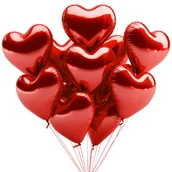 Wieczór panieński i kawalerski - Balony Foliowe Na Wieczór Panieński Dekoracje Balonowe Zestaw 10szt Serce - miniaturka - grafika 1