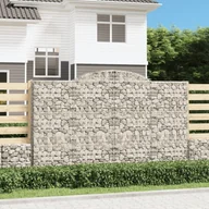 Ogrodzenia - vidaXL Łukowaty kosz gabionowy 300x50x180/200 cm, galwanizowane żelazo - miniaturka - grafika 1