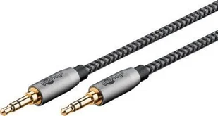 Kabel Goobay Kabel połączeniowy audio AUX, 3,5 mm stereo, 0,5 m, Sharkskin Grey - Długość kabla 0.5 m - Kable - miniaturka - grafika 1