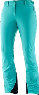 Salomon Damskie spodnie Icemania W Blue Turquoise, M/R, LC1211500 - Spodnie damskie - miniaturka - grafika 1