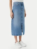 Spódnice - Tommy Hilfiger Spódnica jeansowa WW0WW45501 Niebieski Regular Fit - miniaturka - grafika 1