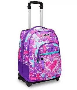 Siedem wózków do szkoły podstawowej i średniej dziewczynki TRENDY HEART GIRL, wielokolorowy - 2 w 1 plecak z systemem krzyżykowym - kieszeń przednia, wzmocnione dno - plecak szkolny, wózek podróżny - Plecaki - miniaturka - grafika 1