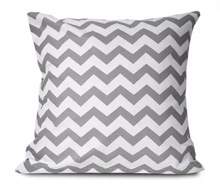 Poszewka 50x50 bawełniana Zygzak szaro-biały - Poszewki na poduszki - miniaturka - grafika 1