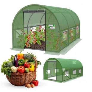 Tunel Ogrodowy Foliowy 3x2x2m Szklarnia Ogrodowa 6 Okien Mocna Konstrukcja - Szklarnie ogrodowe Tunel Ogrodowy Foliowy 3x2x2m Szklarnia Ogrodowa 6 Okien Mocna Konstrukcja - Szklarnie ogrodowe - miniaturka - grafika 1