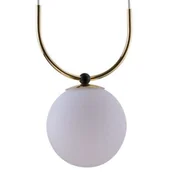 Lampy sufitowe - Amplex Balos lampa wisząca 1x60W biało/złota 8163 - miniaturka - grafika 1