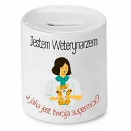 Skarbonki - SKARBONKA DLA WETERYNARZA JESTEM WETERYNARZEM z Nadrukiem ze Zdjęciem - miniaturka - grafika 1