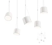 Lampy sufitowe - Redo 01-1827 - Żyrandol na lince DODO 5xE27/15W/230V biały - miniaturka - grafika 1