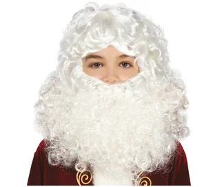 Peruka i broda Święty Mikołaj dla dzieci - Dodatki do strojów karnawałowych - miniaturka - grafika 2