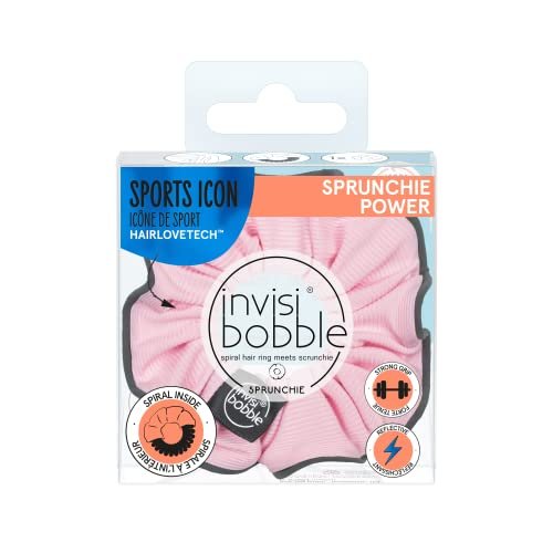 Invisibobble Różowa gumka do włosów – różowa mantra, mocny chwyt dla dziewcząt i kobiet, Scrunchie Pink Black, zaprojektowana w Monachium