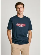 Koszulki męskie - Pepe Jeans Koszulka "Arsham" w kolorze granatowym - miniaturka - grafika 1