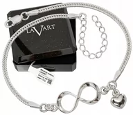 Bransoletki - ﻿Bransoletka celebrytka Nieskończoność Serce Srebro - miniaturka - grafika 1