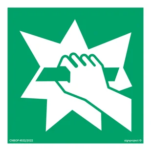 AE008 STŁUC ABY UZYSKAĆ DOSTĘP, TS - PŁYTA TD FOTOLUMINESCENCYJNA; (200X200MM) - Systemy ekspozycyjne i znaki informacyjne - miniaturka - grafika 1