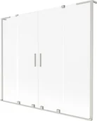 Parawany nawannowe - Mexen Velar L Duo parawan nawannowy 2-skrzydłowy rozsuwany 180 x 150 cm, szron, nikiel szczotkowany - 896-180-003-32-97 - miniaturka - grafika 1