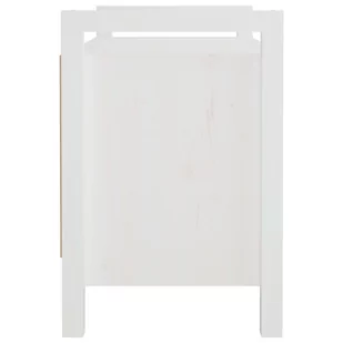Lumarko Ławka do przedpokoju, biały, 80x40x60 cm, lite drewno sosnowe - Ławki do przedpokoju - miniaturka - grafika 6