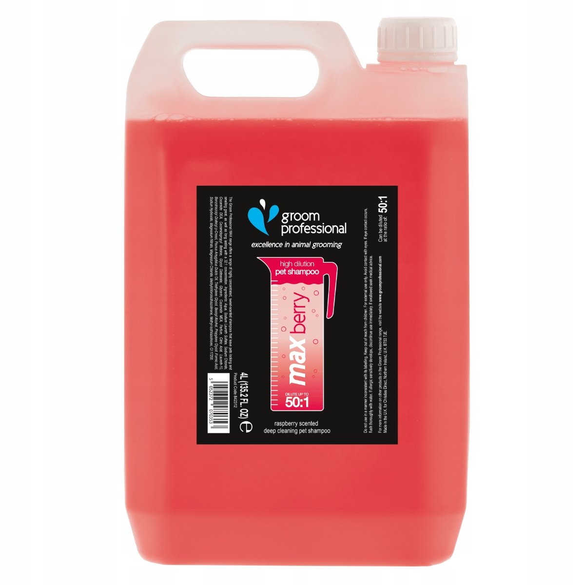 Gp Max Berry Shampoo, Raspberry scented szampon głęboko oczyszczający, 4L
