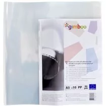 GIMBOO Okładka na książki z samoprzylepnym brzegiem A5 10 sztuk - Szkolne artykuły papiernicze - miniaturka - grafika 1