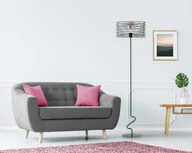 Lampy stojące - Lampa podłogowa loftowa FORNOSA z drucianym kloszem - miniaturka - grafika 1