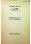 Książki o kulturze i sztuce - Votive religion at care prolegomena - miniaturka - grafika 1