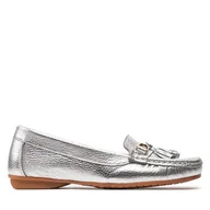 Mokasyny damskie - Mokasyny Filipe 12788 Srebrny - miniaturka - grafika 1