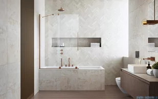 Radaway Furo Brushed Copper PND II parawan nawannowy 120cm lewy szczotkowana miedź 10109638-93-01L/10112594-01-01 - Akcesoria do armatury i ceramiki - miniaturka - grafika 3