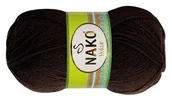 Pasmanteria - Włóczka Nako Rekor Kol. 1182 Ciemny Brązowy - miniaturka - grafika 1