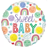 Baby shower i roczek - Amscan Balon foliowy Sweet Baby - 45 cm - 1 szt. 4166001 - miniaturka - grafika 1