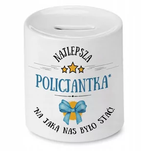 Skarbonka Dla Policjantki Idealny Imieniny Prezent z Nadrukiem ze Zdjęciem - Skarbonki - miniaturka - grafika 1