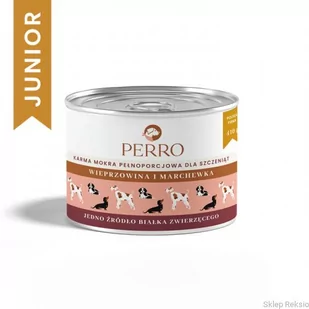PERRO JUNIOR Wieprzowina i marchewka 410g - Mokra karma dla psów - miniaturka - grafika 1